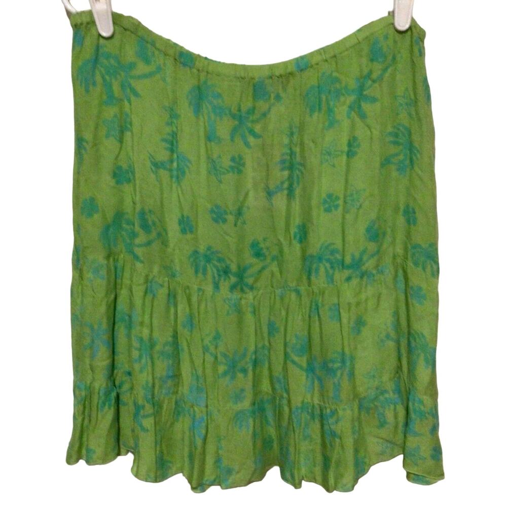 Nomadic Traders NTCO Key Lime Green Boho Maxi Skirt Women’s XL NWT